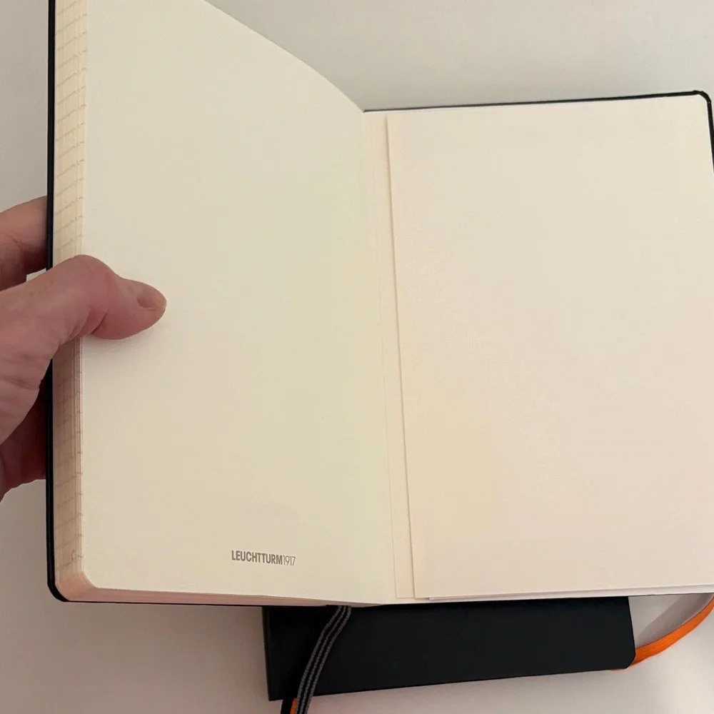 Leuchtturm‎ Black notebook planner Set of 2 black bullet journal whitelines